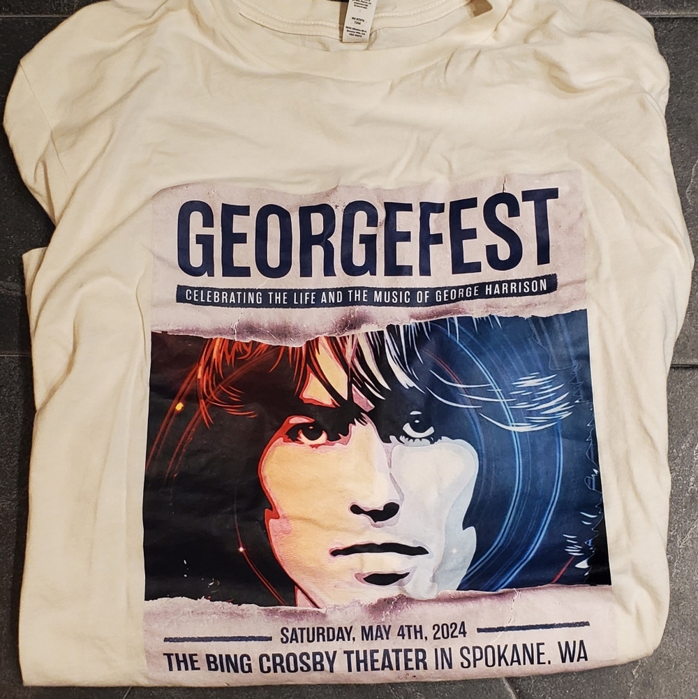Georgefest Spokane George Harrison Beatles Tee Shirt L